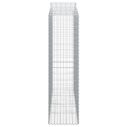 Gabioner bågformade 4 st 200x50x180/200 cm galvaniserat järn