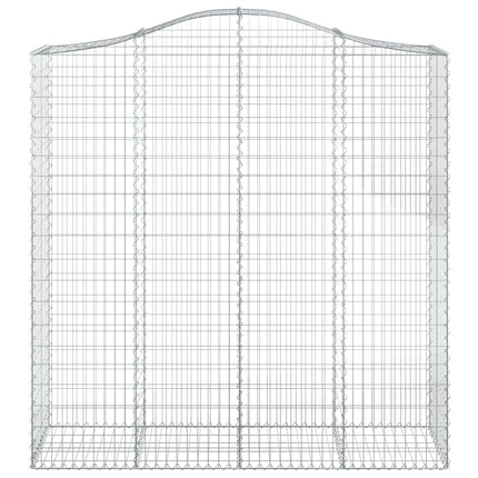 Gabioner bågformade 3 st 200x50x200/220 cm galvaniserat järn