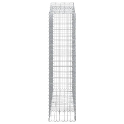 Gabioner bågformade 5 st 200x50x200/220 cm galvaniserat järn