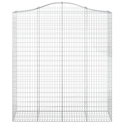 Gabioner bågformade 4 st 200x50x220/240 cm galvaniserat järn