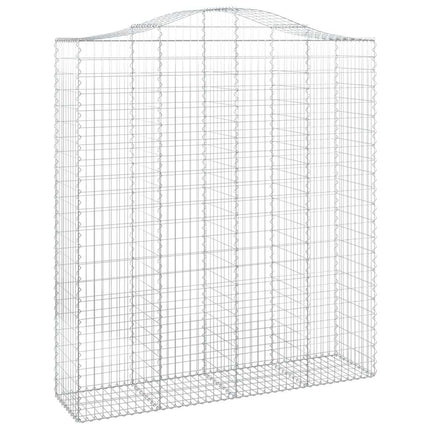 Gabioner bågformade 7 st 200x50x220/240 cm galvaniserat järn