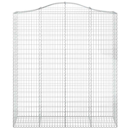 Gabioner bågformade 7 st 200x50x220/240 cm galvaniserat järn