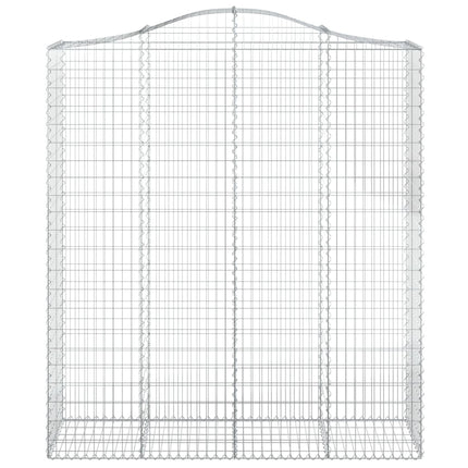 Gabioner bågformade 11 st 200x50x220/240 cm galvaniserat järn