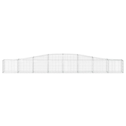 Gabioner bågformade 3 st 400x30x40/60 cm galvaniserat järn