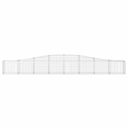 Gabioner bågformade 4 st 400x30x40/60 cm galvaniserat järn