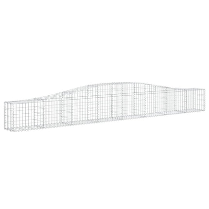 Gabioner bågformade 6 st 400x30x40/60 cm galvaniserat järn