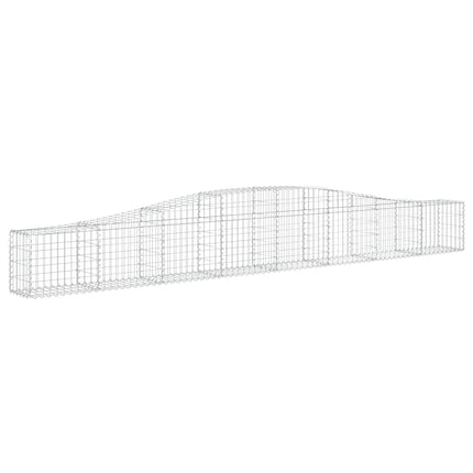 Gabioner bågformade 9 st 400x30x40/60 cm galvaniserat järn
