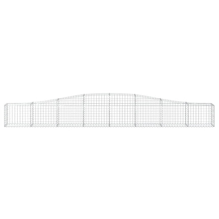 Gabioner bågformade 9 st 400x30x40/60 cm galvaniserat järn