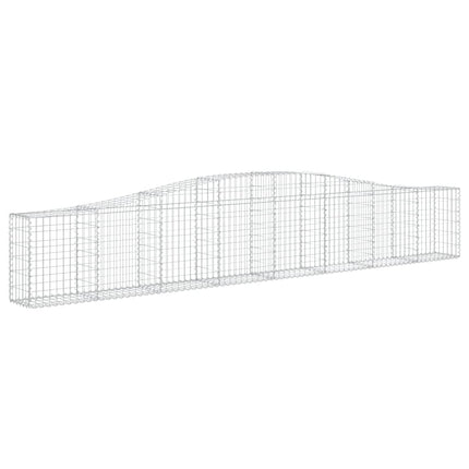 Gabioner bågformade 2 st 400x30x60/80 cm galvaniserat järn