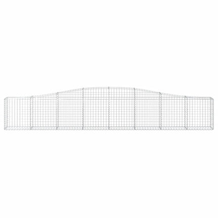 Gabioner bågformade 3 st 400x30x60/80 cm galvaniserat järn