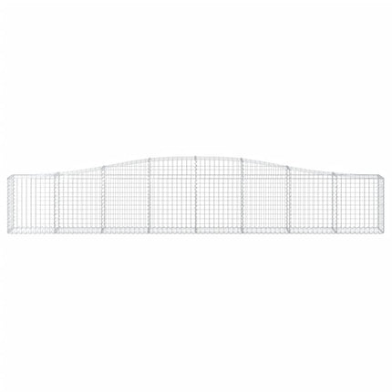 Gabioner bågformade 5 st 400x30x60/80 cm galvaniserat järn