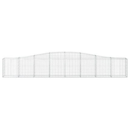Gabioner bågformade 6 st 400x30x60/80 cm galvaniserat järn
