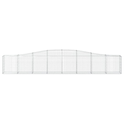 Gabioner bågformade 10 st 400x30x60/80 cm galvaniserat järn