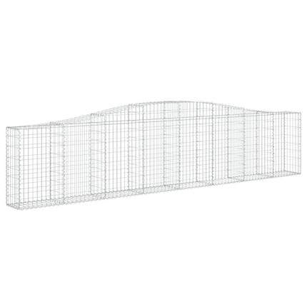 Gabioner bågformade 4 st 400x30x80/100 cm galvaniserat järn