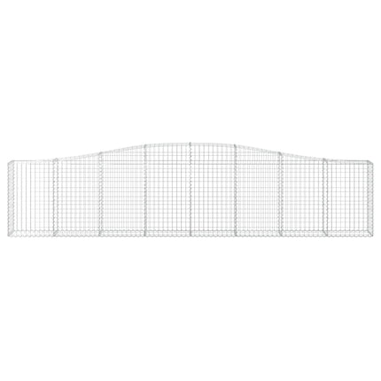 Gabioner bågformade 6 st 400x30x80/100 cm galvaniserat järn