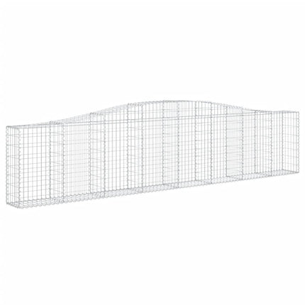 Gabioner bågformade 15 st 400x30x80/100 cm galvaniserat järn