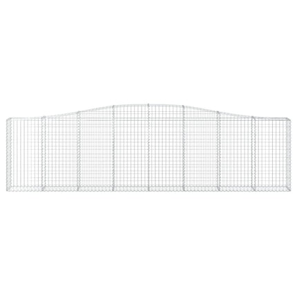 Gabioner bågformade 3 st 400x30x100/120 cm galvaniserat järn
