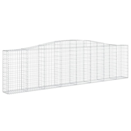 Gabioner bågformade 9 st 400x30x100/120 cm galvaniserat järn