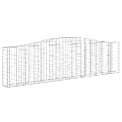 Gabioner bågformade 15 st 400x30x100/120 cm galvaniserat järn