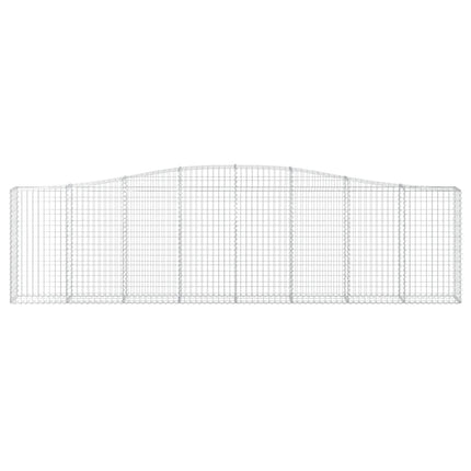 Gabioner bågformade 15 st 400x30x100/120 cm galvaniserat järn