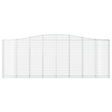 Gabioner bågformade 4 st 400x30x140/160 cm galvaniserat järn