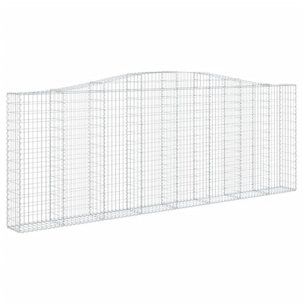 Gabioner bågformade 10 st 400x30x140/160 cm galvaniserat järn