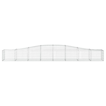 Gabioner bågformade 2 st 400x50x40/60 cm galvaniserat järn