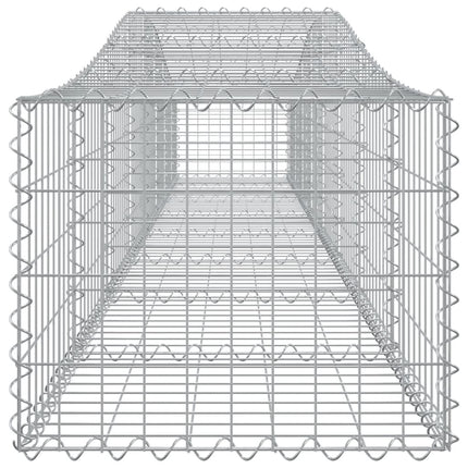 Gabioner bågformade 2 st 400x50x40/60 cm galvaniserat järn