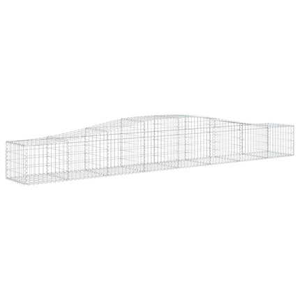 Gabioner bågformade 3 st 400x50x40/60 cm galvaniserat järn
