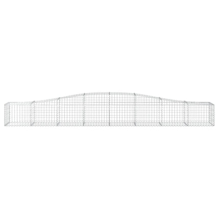 Gabioner bågformade 3 st 400x50x40/60 cm galvaniserat järn