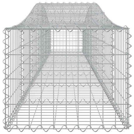 Gabioner bågformade 3 st 400x50x40/60 cm galvaniserat järn