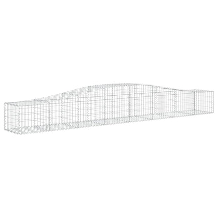 Gabioner bågformade 4 st 400x50x40/60 cm galvaniserat järn