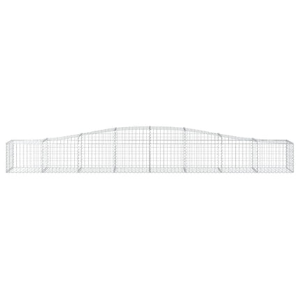 Gabioner bågformade 4 st 400x50x40/60 cm galvaniserat järn