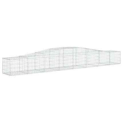Gabioner bågformade 7 st 400x50x40/60 cm galvaniserat järn