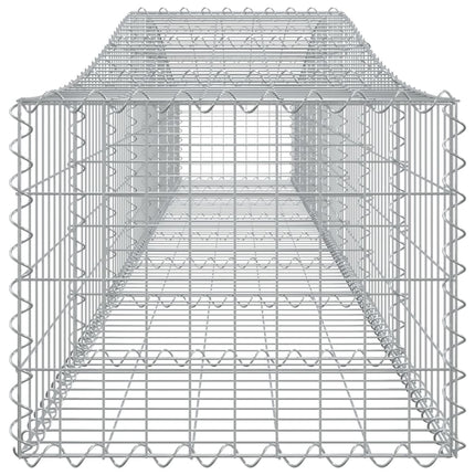 Gabioner bågformade 7 st 400x50x40/60 cm galvaniserat järn