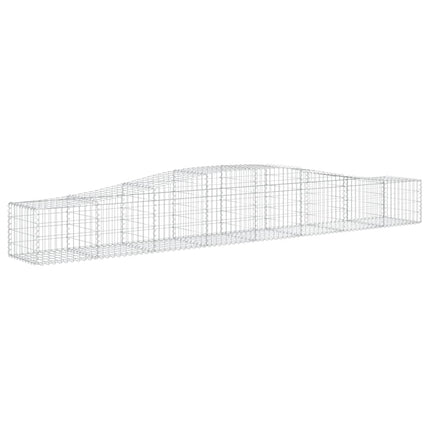 Gabioner bågformade 8 st 400x50x40/60 cm galvaniserat järn