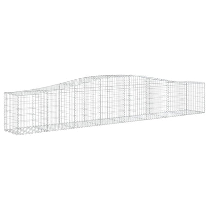Gabioner bågformade 2 st 400x50x60/80 cm galvaniserat järn