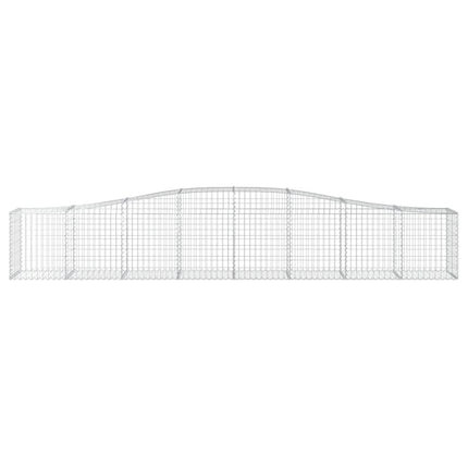 Gabioner bågformade 3 st 400x50x60/80 cm galvaniserat järn