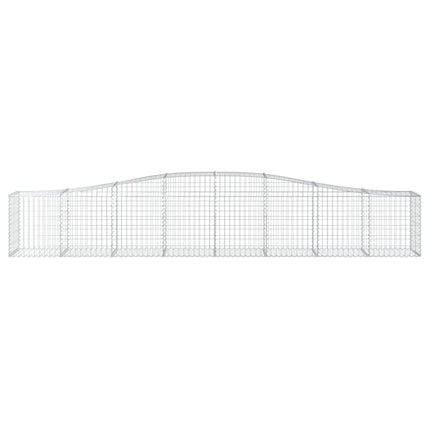 Gabioner bågformade 4 st 400x50x60/80 cm galvaniserat järn