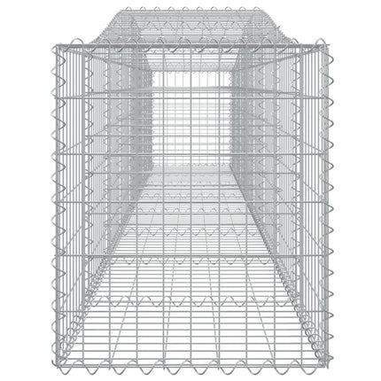 Gabioner bågformade 5 st 400x50x60/80 cm galvaniserat järn
