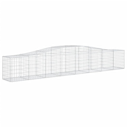 Gabioner bågformade 6 st 400x50x60/80 cm galvaniserat järn