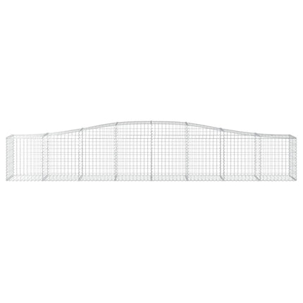 Gabioner bågformade 15 st 400x50x60/80 cm galvaniserat järn