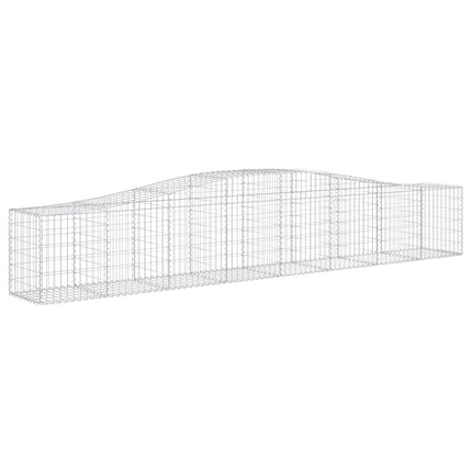 Gabioner bågformade 20 st 400x50x60/80 cm galvaniserat järn