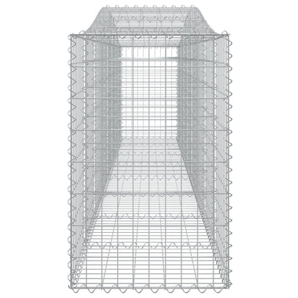 Gabioner bågformade 2 st 400x50x80/100 cm galvaniserat järn