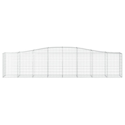 Gabioner bågformade 3 st 400x50x80/100 cm galvaniserat järn