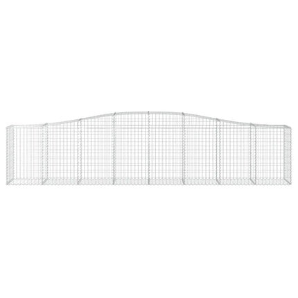 Gabioner bågformade 4 st 400x50x80/100 cm galvaniserat järn