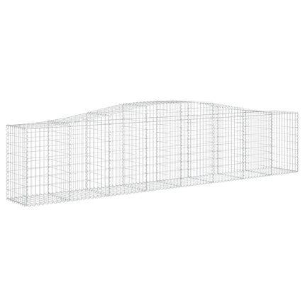 Gabioner bågformade 5 st 400x50x80/100 cm galvaniserat järn