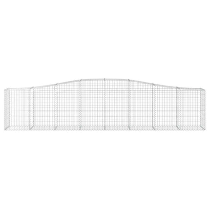 Gabioner bågformade 7 st 400x50x80/100 cm galvaniserat järn
