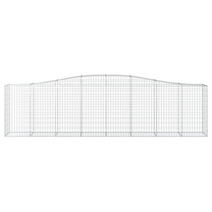 Gabioner bågformade 3 st 400x50x100/120 cm galvaniserat järn