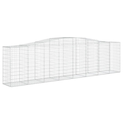 Gabioner bågformade 9 st 400x50x100/120 cm galvaniserat järn